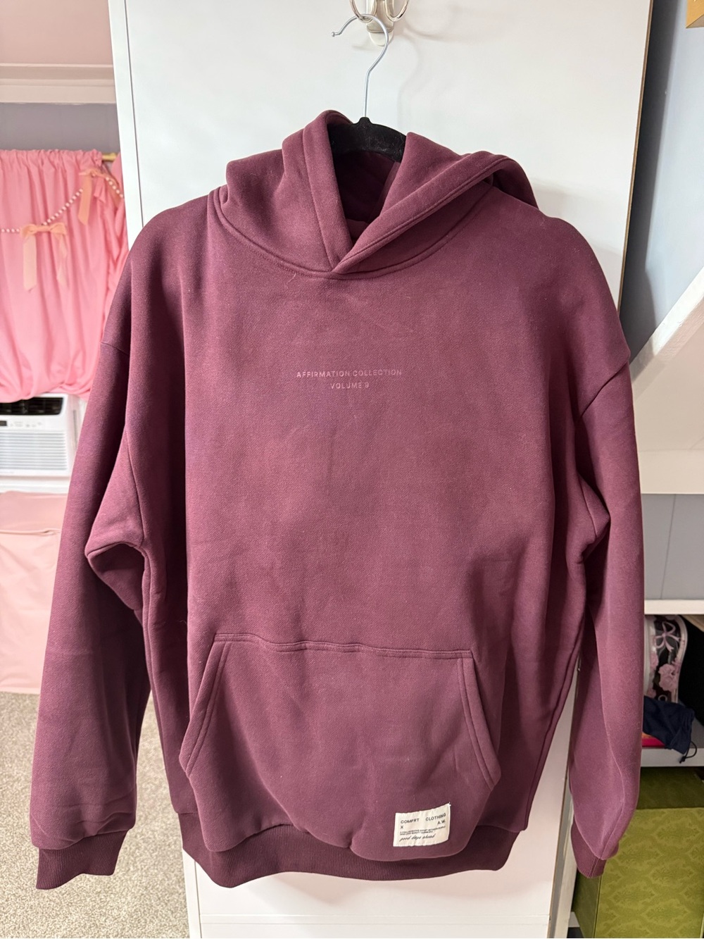 Comfort Clothing Women's Hooded Sweatshirt and Sweatpants in Plum - Picture 2 of 4